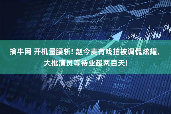 擒牛网 开机量腰斩! 赵今麦有戏拍被调侃炫耀, 大批演员等待业超两百天!